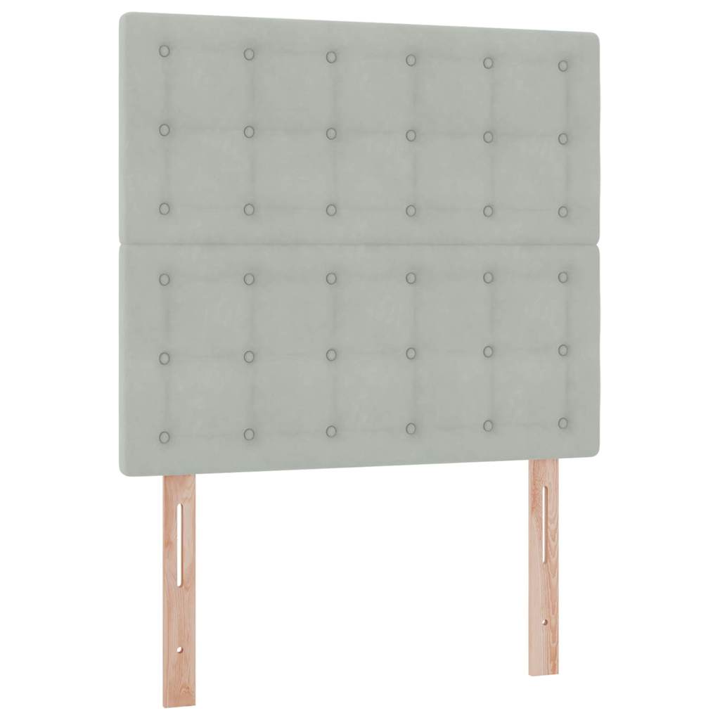 Krevet s madracem i skladištem Svijetlo siva 90 x 200 cm Baršun