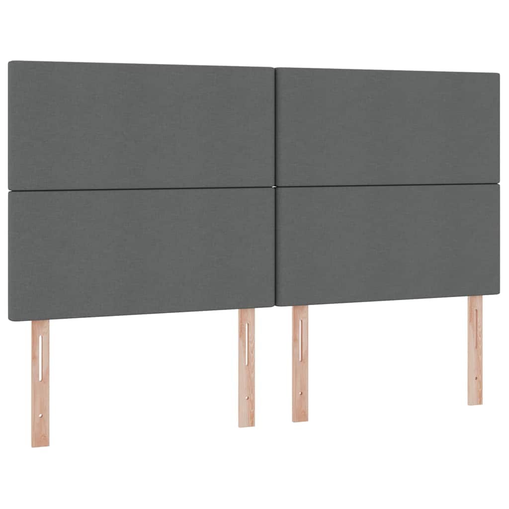 Krevet s od storage s uzglavljem Tamnosiva 200 x 200 cm Tkanina