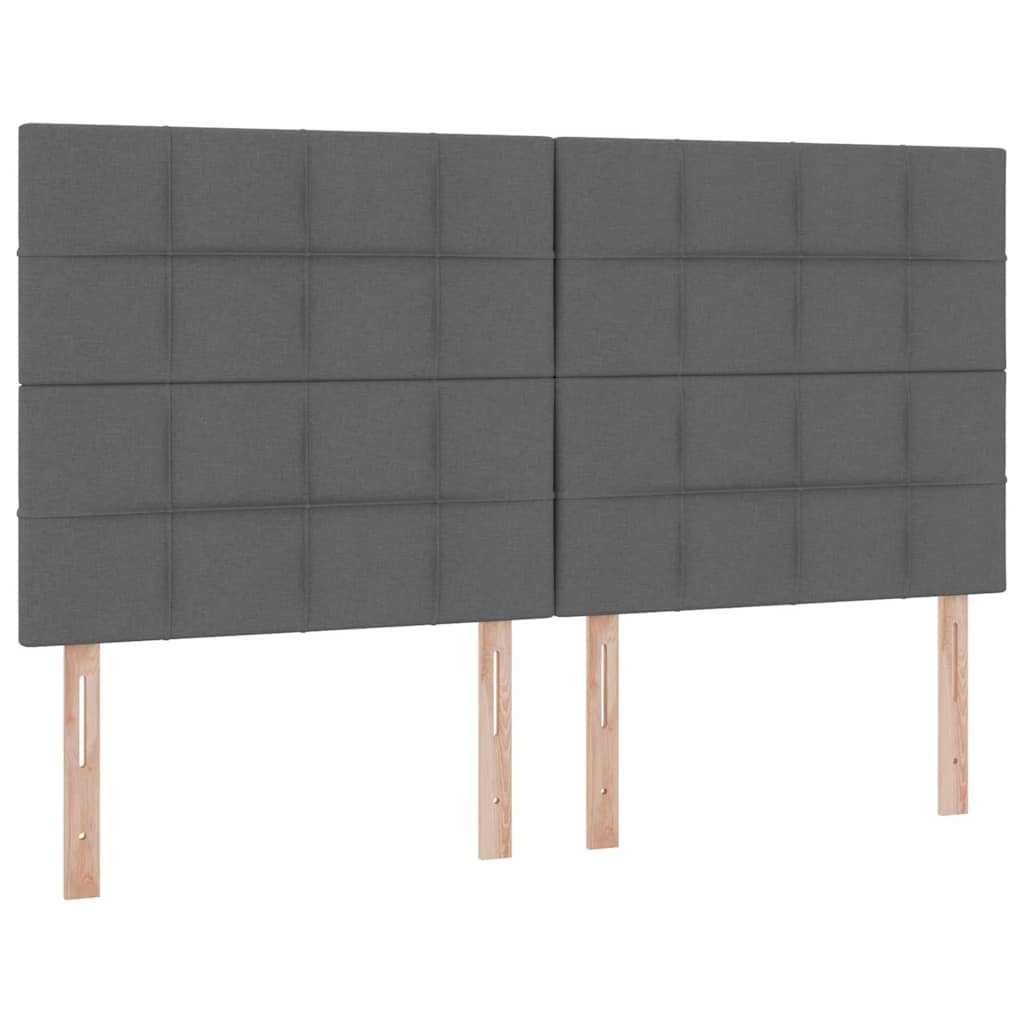 Krevet s od storage s uzglavljem Tamnosiva 180 x 200 cm Tkanina