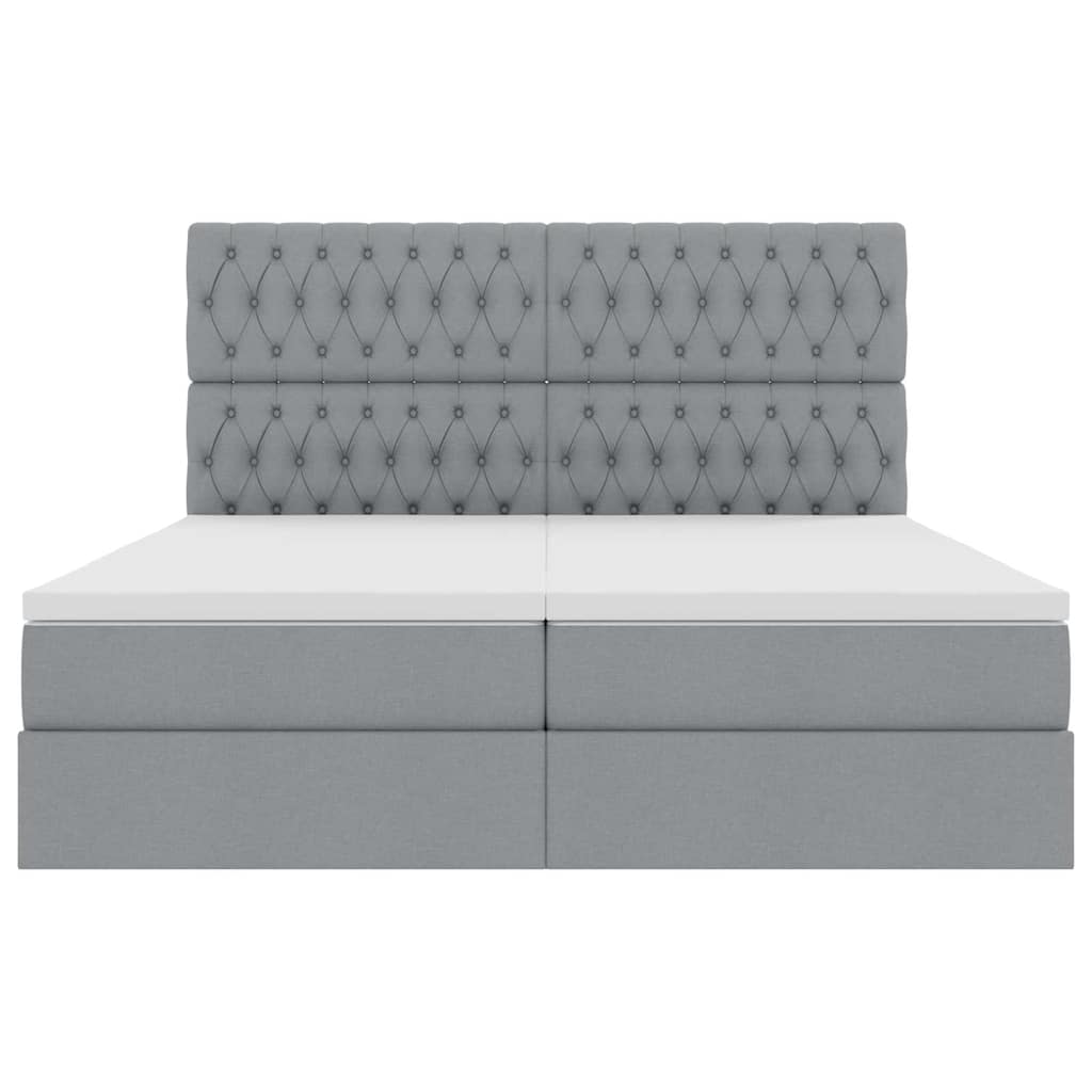 Krevet s od storage s pohranom Svjetlosiva 180 x 200 cm Tkanina