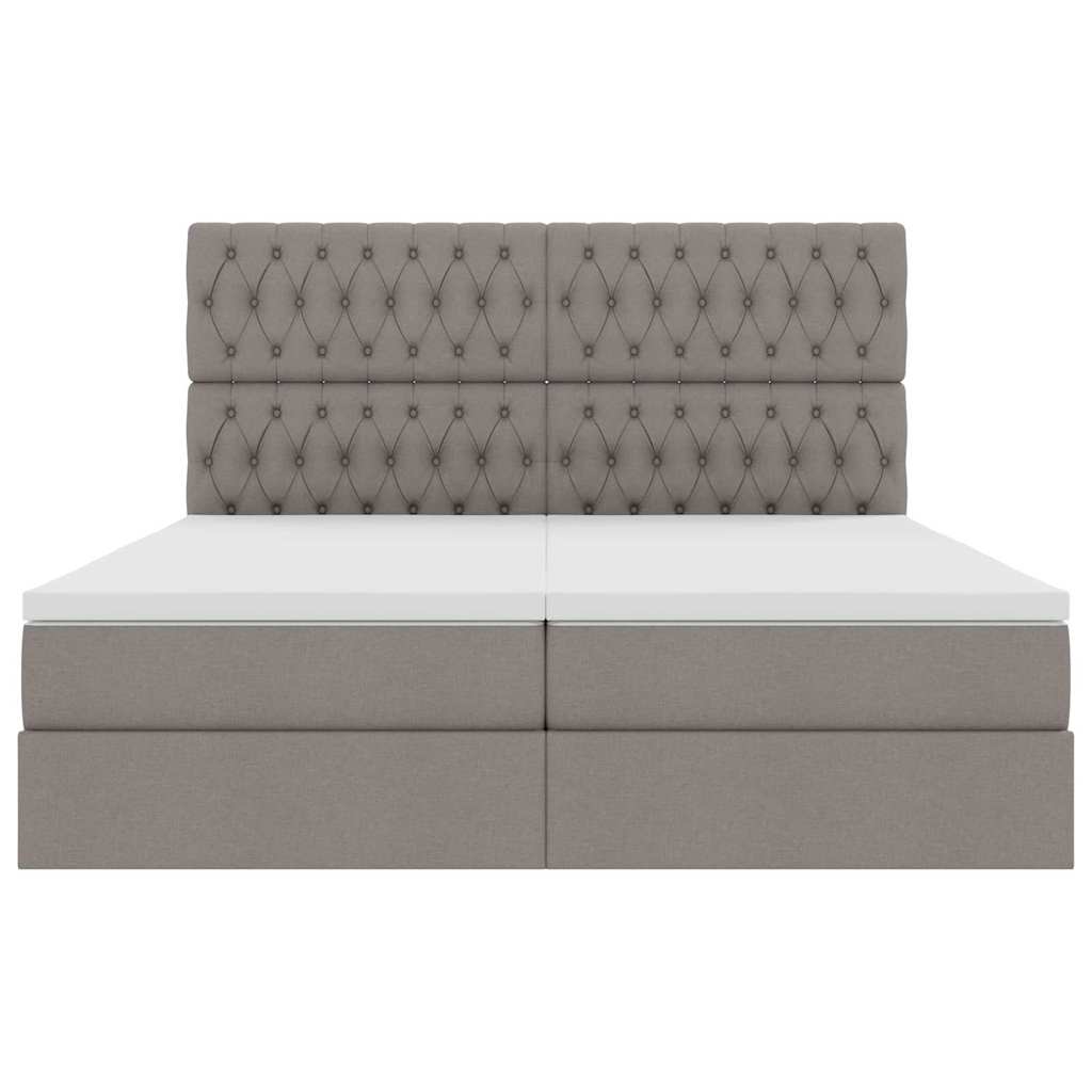 Krevet s od storage s uzglavljem Sivosmeđa 180 x 200 cm Tkanina