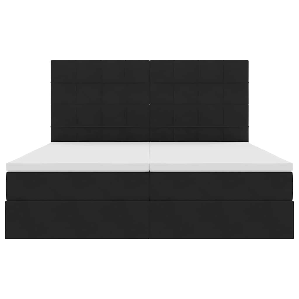 Krevet s od storage s madracem Crna 180 x 200 cm Baršun