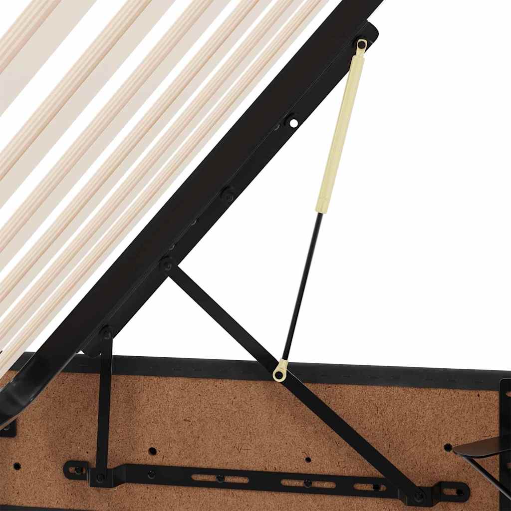 Krevet s od storage s madracem Crna 180 x 200 cm Baršun
