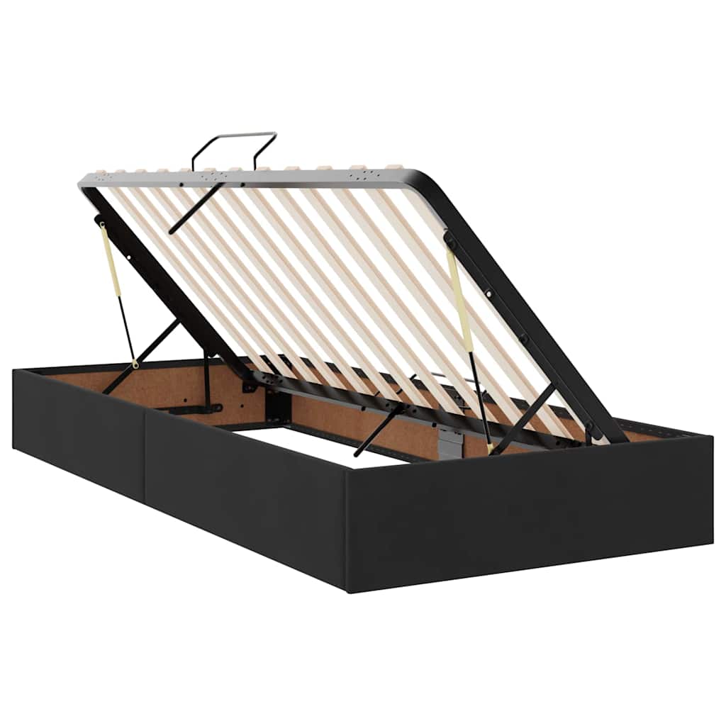 Krevet s od storage s madracem Crna 180 x 200 cm Baršun