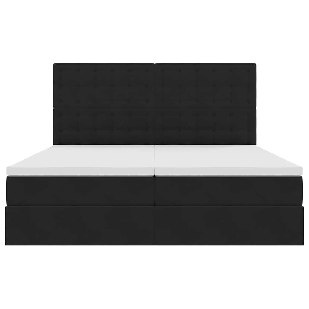Krevet s od storage s madracem Crna 180 x 200 cm Baršun