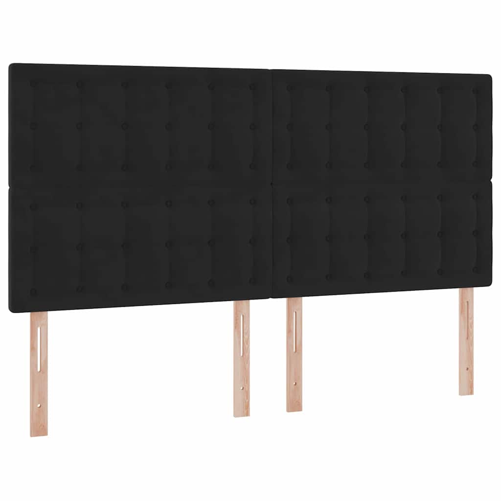 Krevet s od storage s madracem Crna 180 x 200 cm Baršun