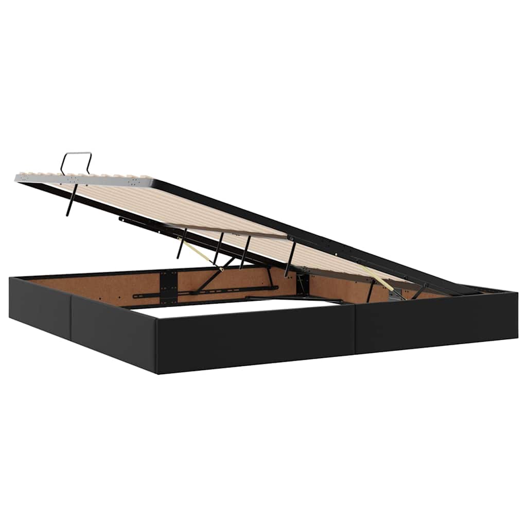 Krevet s prostorom za pohranu s LED-om Crna 200 x 200 cm