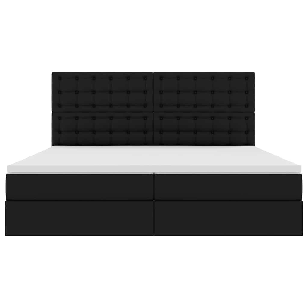 Krevet s prostorom za pohranu s LED-om Crna 200 x 200 cm