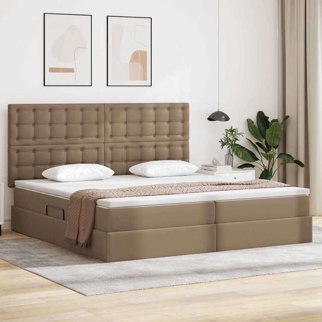 Krevet s prostorom za pohranu s LED-om Kapućino 200 x 200 cm
