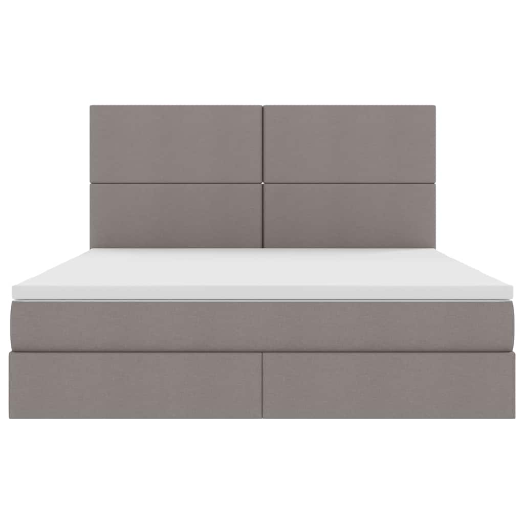 Krevet s prostorom za pohranu s LED-om Sivo-smeđa 160 x 200 cm