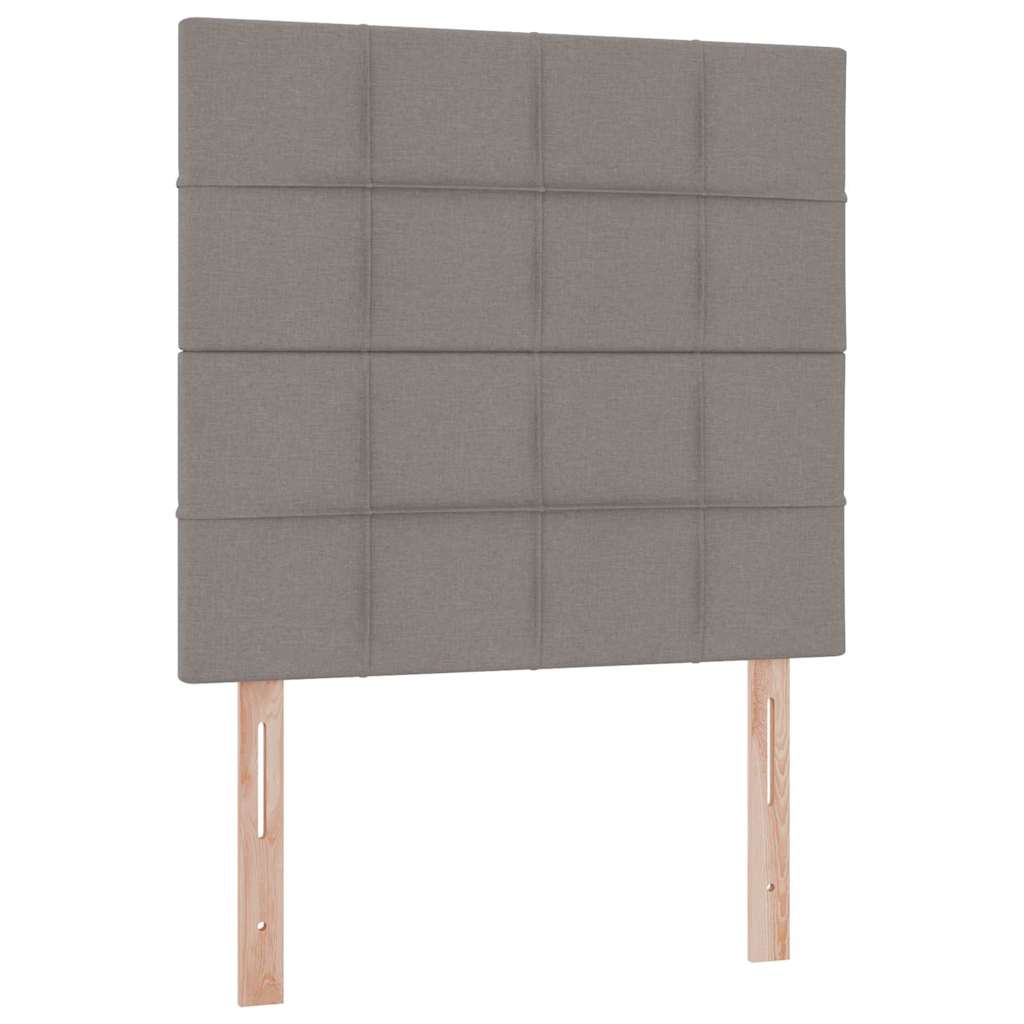 LED krevet za pohranu s madracem Sivosmeđa 100 x 200 cm Tkanina