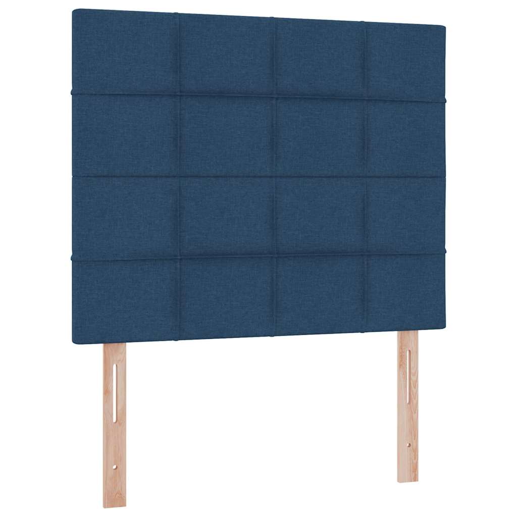 LED krevet za pohranu s madracem Plava 120 x 200 cm Tkanina