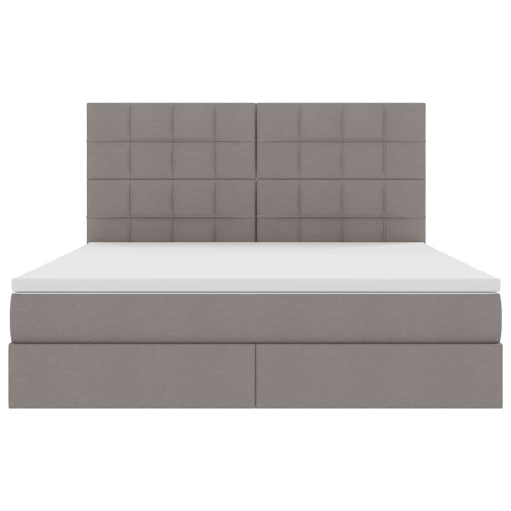 Krevet s prostorom za pohranu s LED-om Sivo-smeđa 160 x 200 cm