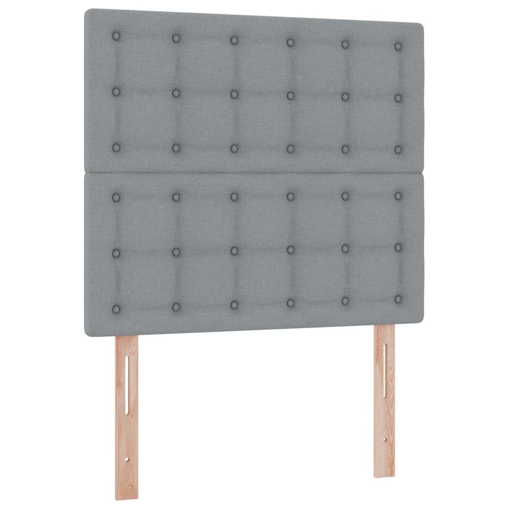LED krevet za pohranu s madracem Svjetlosiva 90 x 190 cm