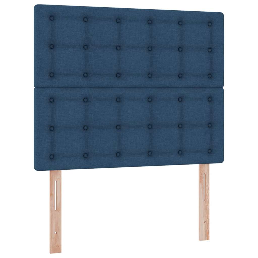 LED krevet za pohranu s madracem Plava 120 x 200 cm Tkanina