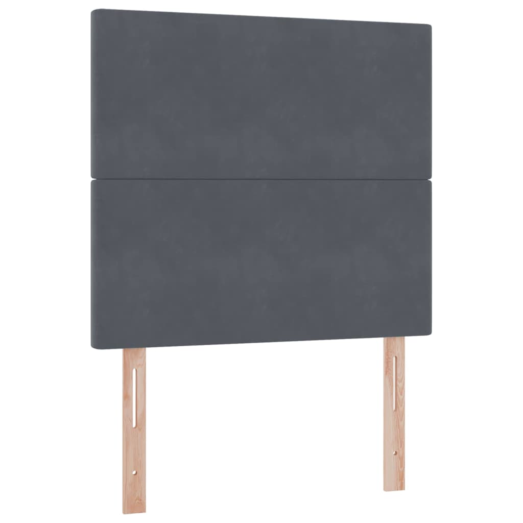 Krevet s prostorom za pohranu s LED-om Tamno siva 90 x 190 cm