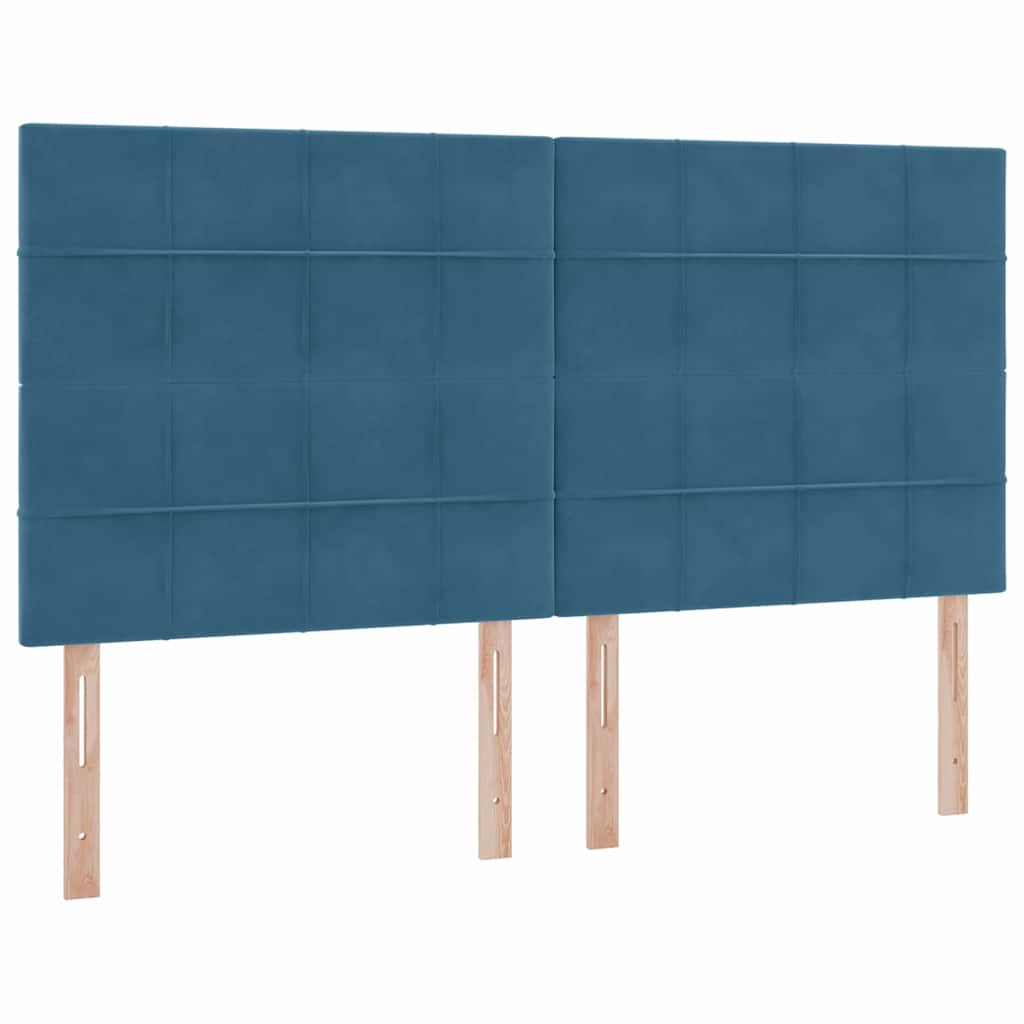 Krevet s prostorom za pohranu s LED-om Tamno plava 180 x 200 cm