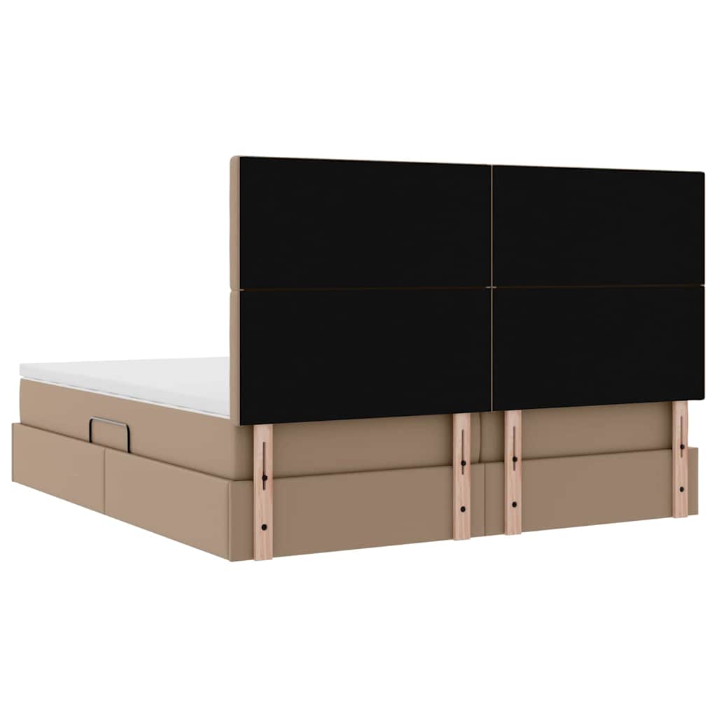 Krevet s prostorom za pohranu s LED-om Kapućino 180 x 200 cm
