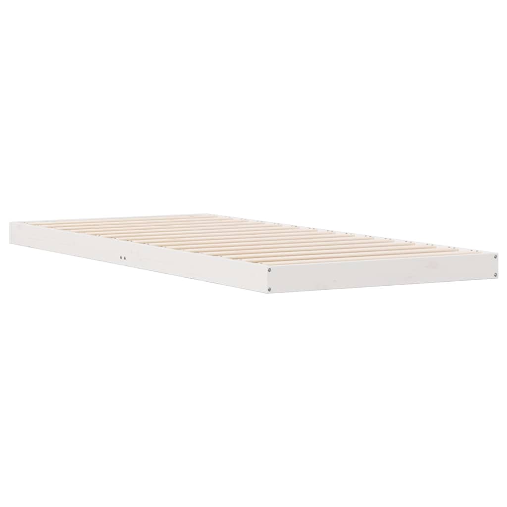 Krevet s daskama Bijelo 80 x 210 cm Čvrsto borovo drvo