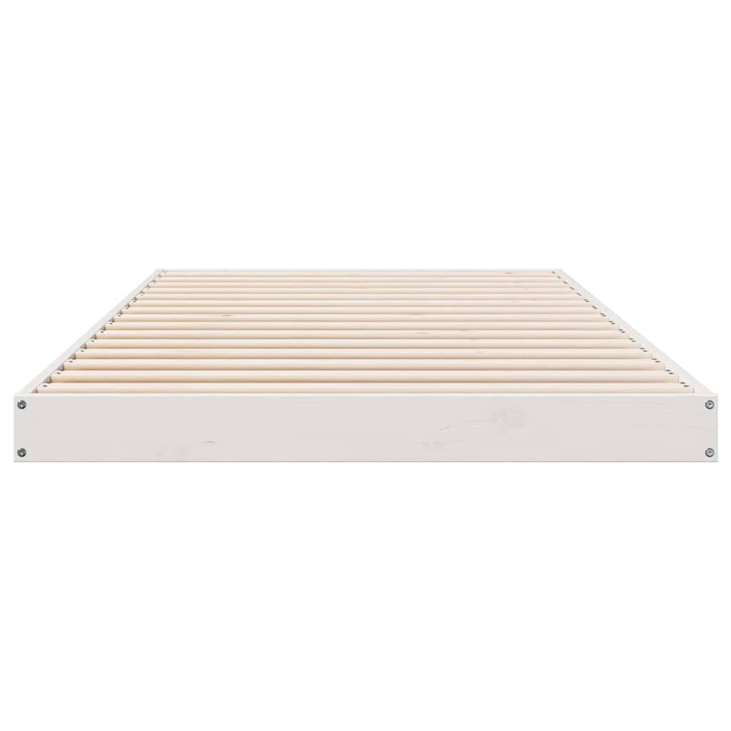 Krevet s daskama Bijelo 80 x 210 cm Čvrsto borovo drvo