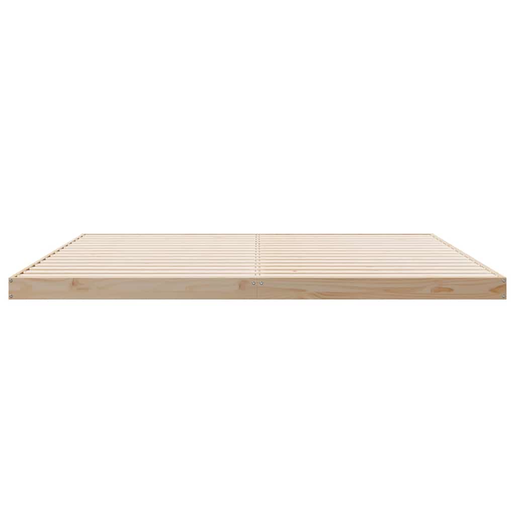 Krevet s daskama Prirodna 180 x 220 cm Čvrsto borovo drvo