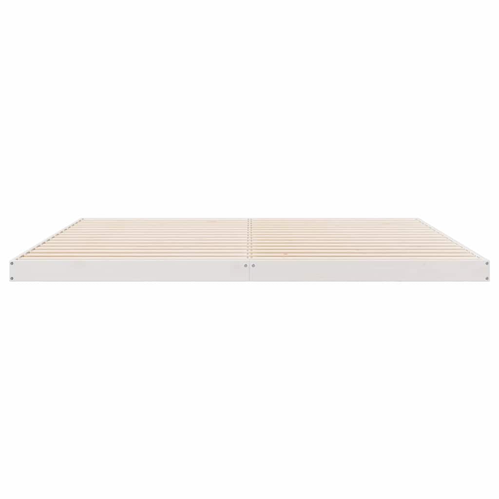 Krevet s daskama Bijelo 180 x 220 cm Čvrsto borovo drvo