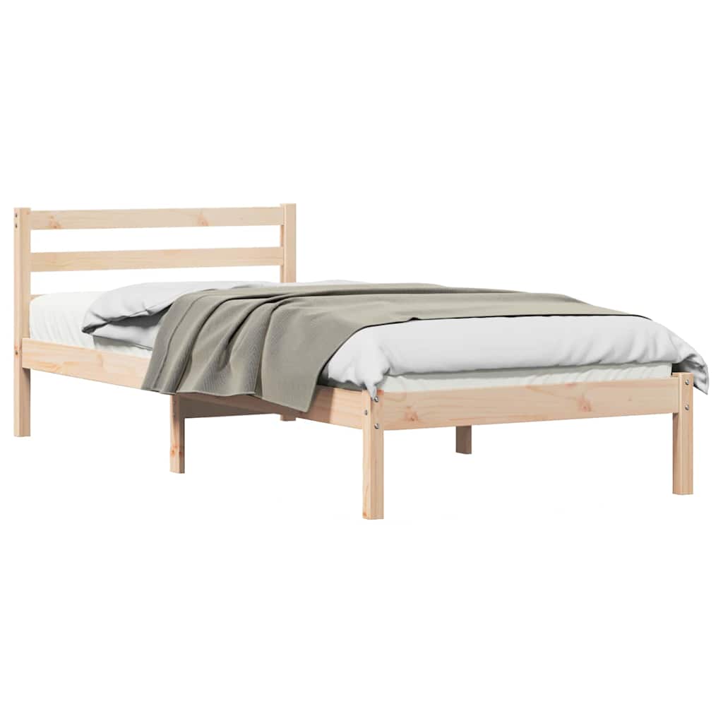 Krevetna konstrukcija s uzglavljem Smeđa 215,5 x 95,5 x 69,5 cm