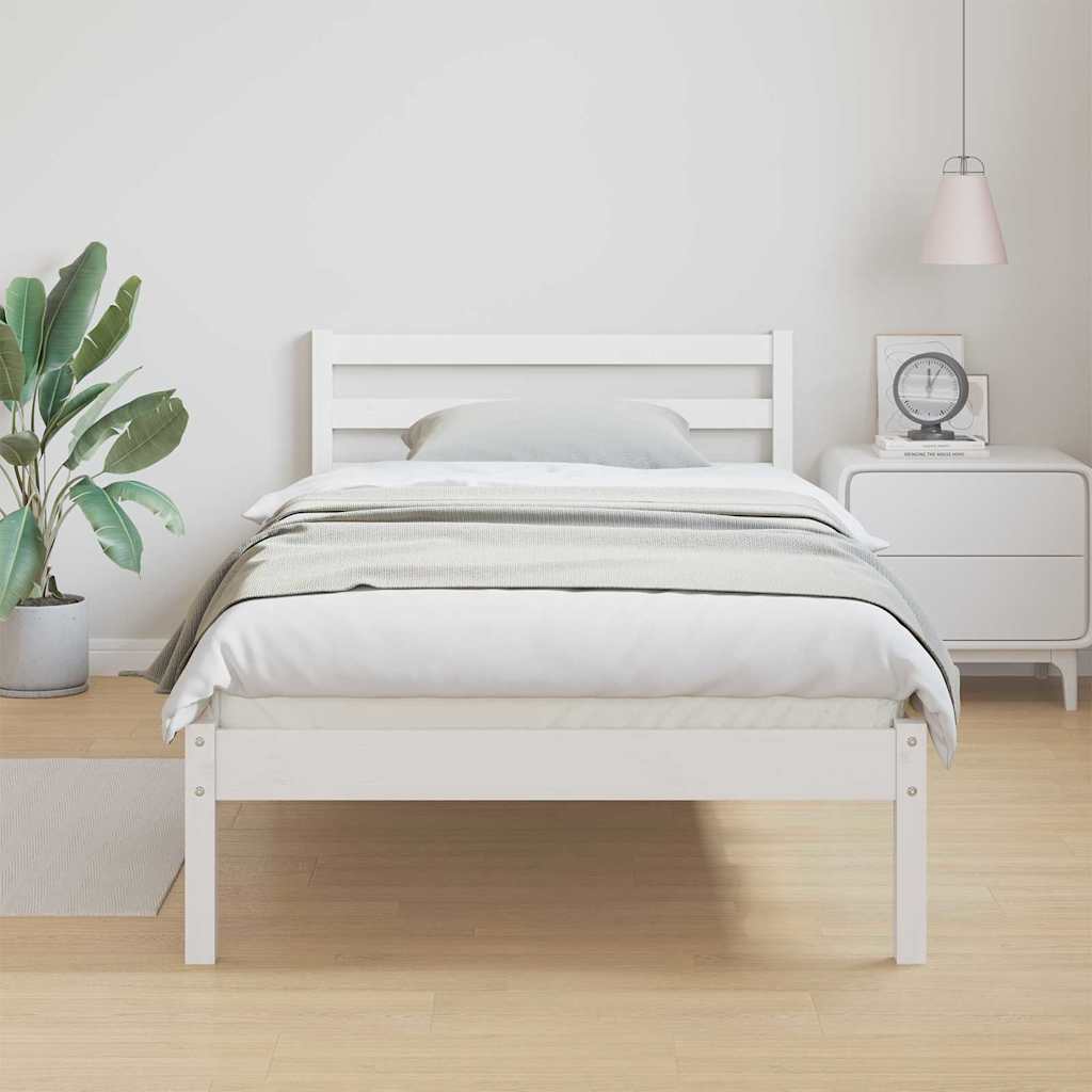 Krevetna konstrukcija Bijelo 215,5 x 105,5 x 69,5 cm