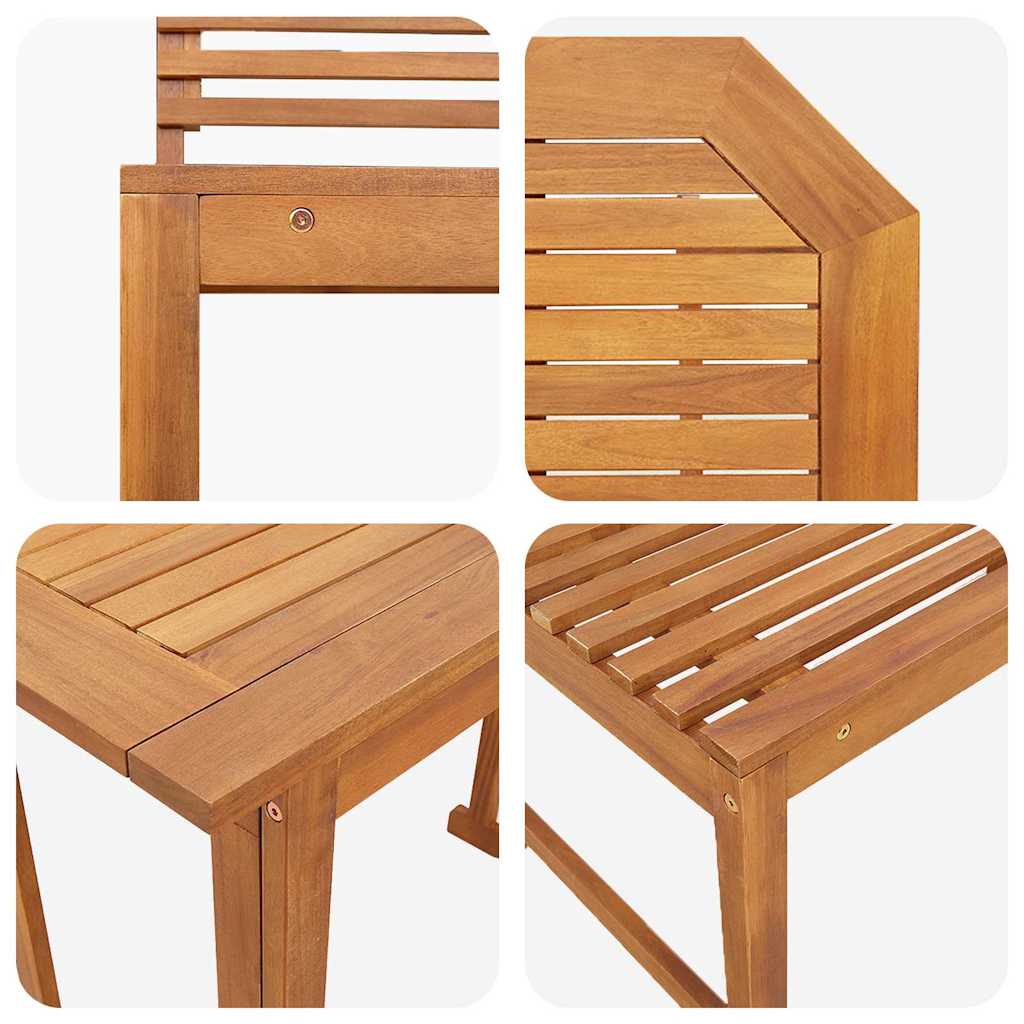 Set vrtne klupe 3 pcs Smeđa Čvrsto drvo akacije