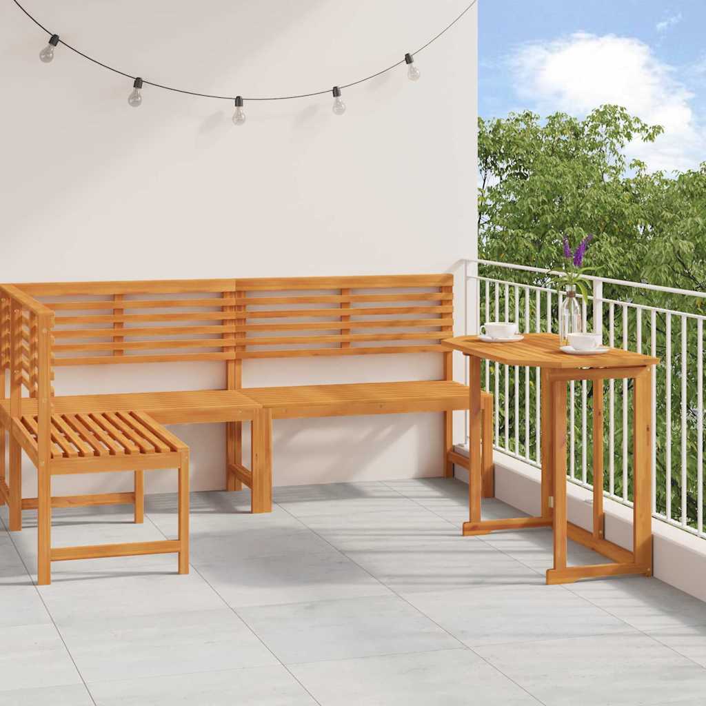Set vrtne klupe 3 pcs Smeđa Čvrsto drvo akacije