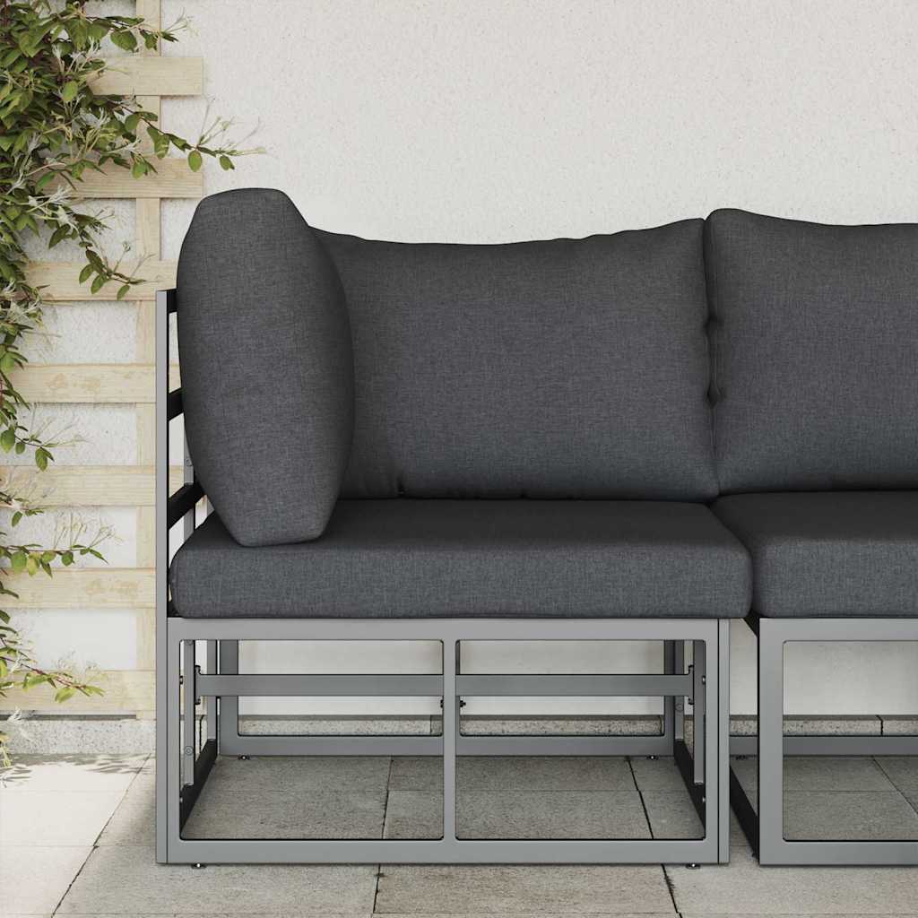 Vanjski namještaj Crna i antracit 71,5 x 71,5 x 71 cm Metal