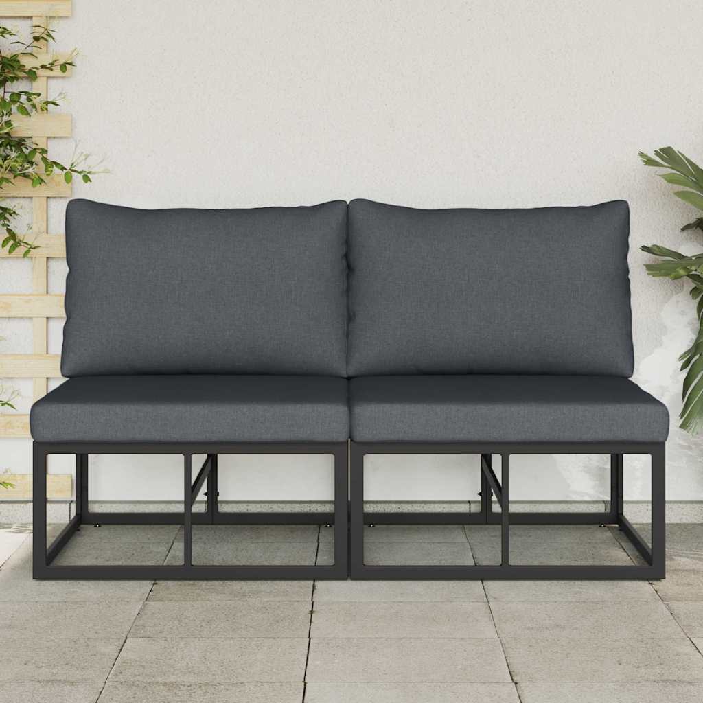 Vanjski namještaj 2 Komad Crna i antracit 70 x 71,5 x 71 cm