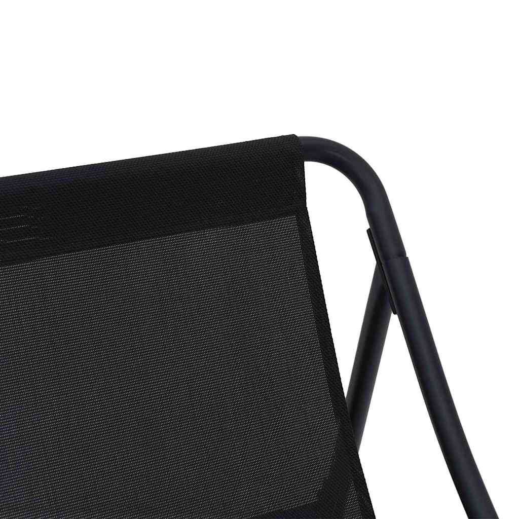 Vrtni namještaj s jastukom 2 pcs Crna 60,5 x 81 x 71 cm