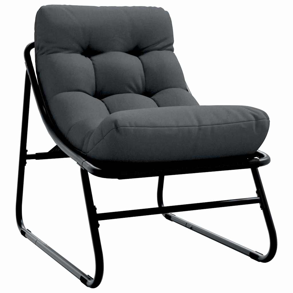 Vrtni namještaj s jastukom 2 pcs Crna 60,5 x 81 x 71 cm
