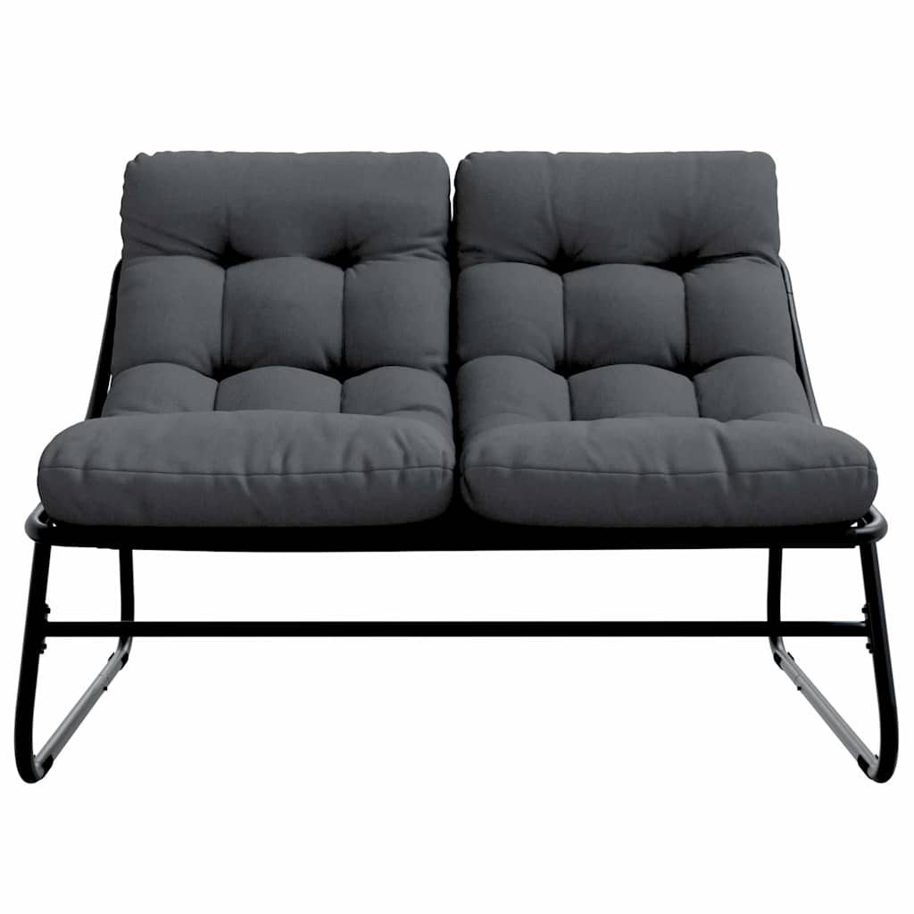 Vrtni namještaj Crna 110 x 81 x 71 cm Čelik s prahom premazan