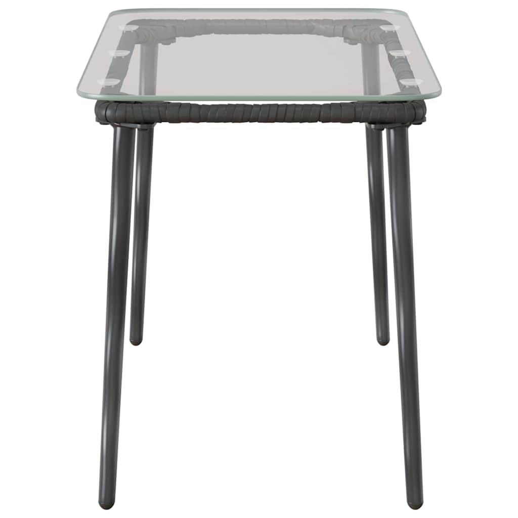 Stol za vrt Crna 80 x 40 x 45 cm poliratan