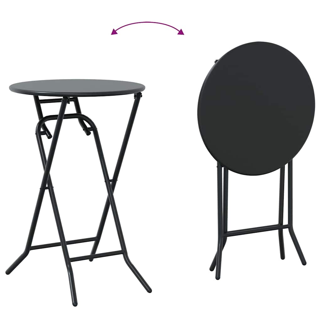Bistro set za vrt 3 pcs Antracit Čelik