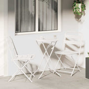 Bistro set za vrt 3 pcs Bijelo Čelik