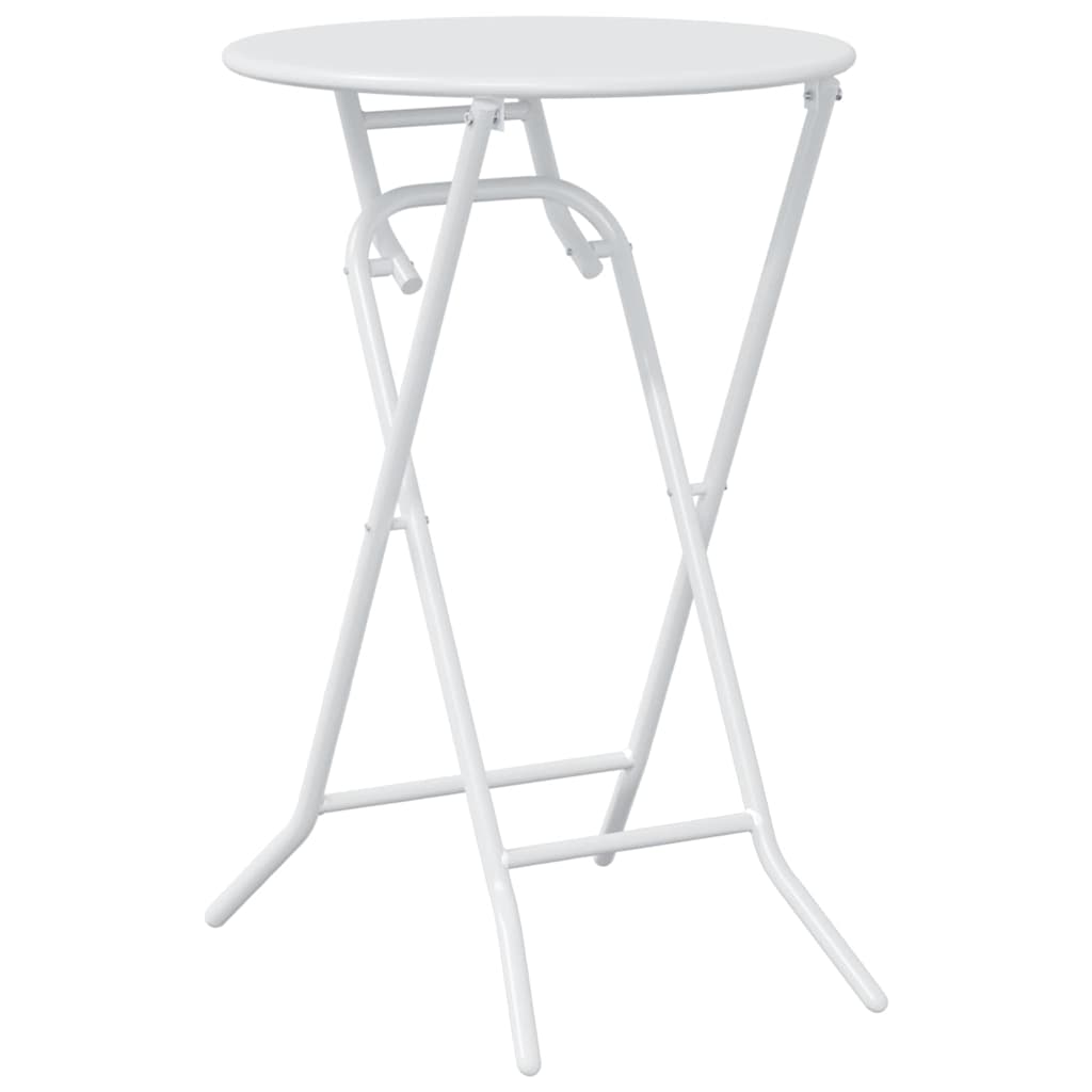 Bistro set za vrt 3 pcs Bijelo Čelik