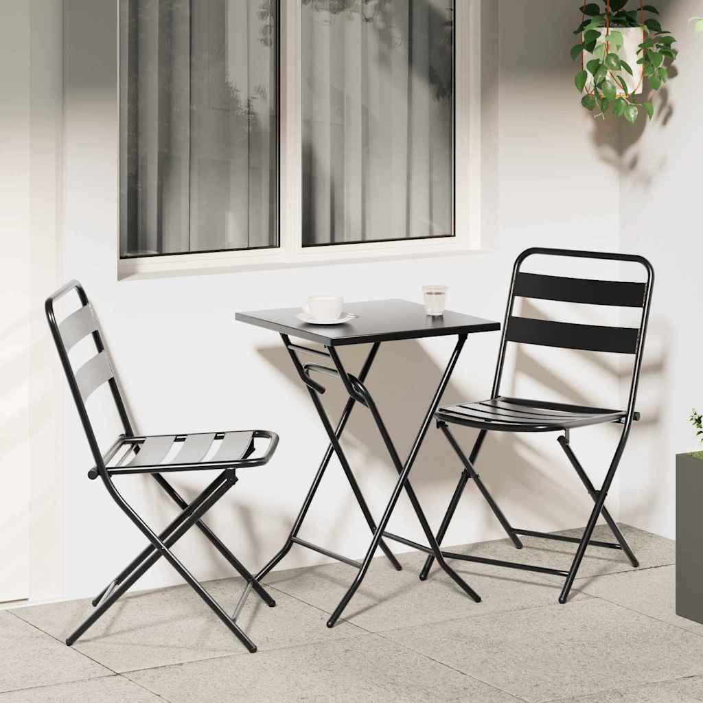Bistro set za vrt 3 pcs Antracit Čelik