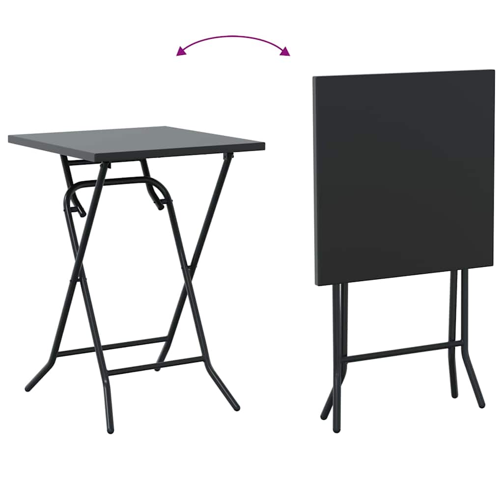 Bistro set za vrt 3 pcs Antracit Čelik