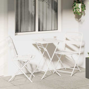 Bistro set za vrt 3 pcs Bijelo Čelik
