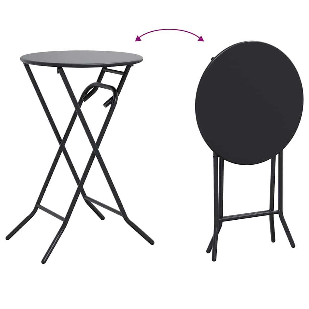Stol za vrt Antracit 50 x 50 x 72 cm Metal