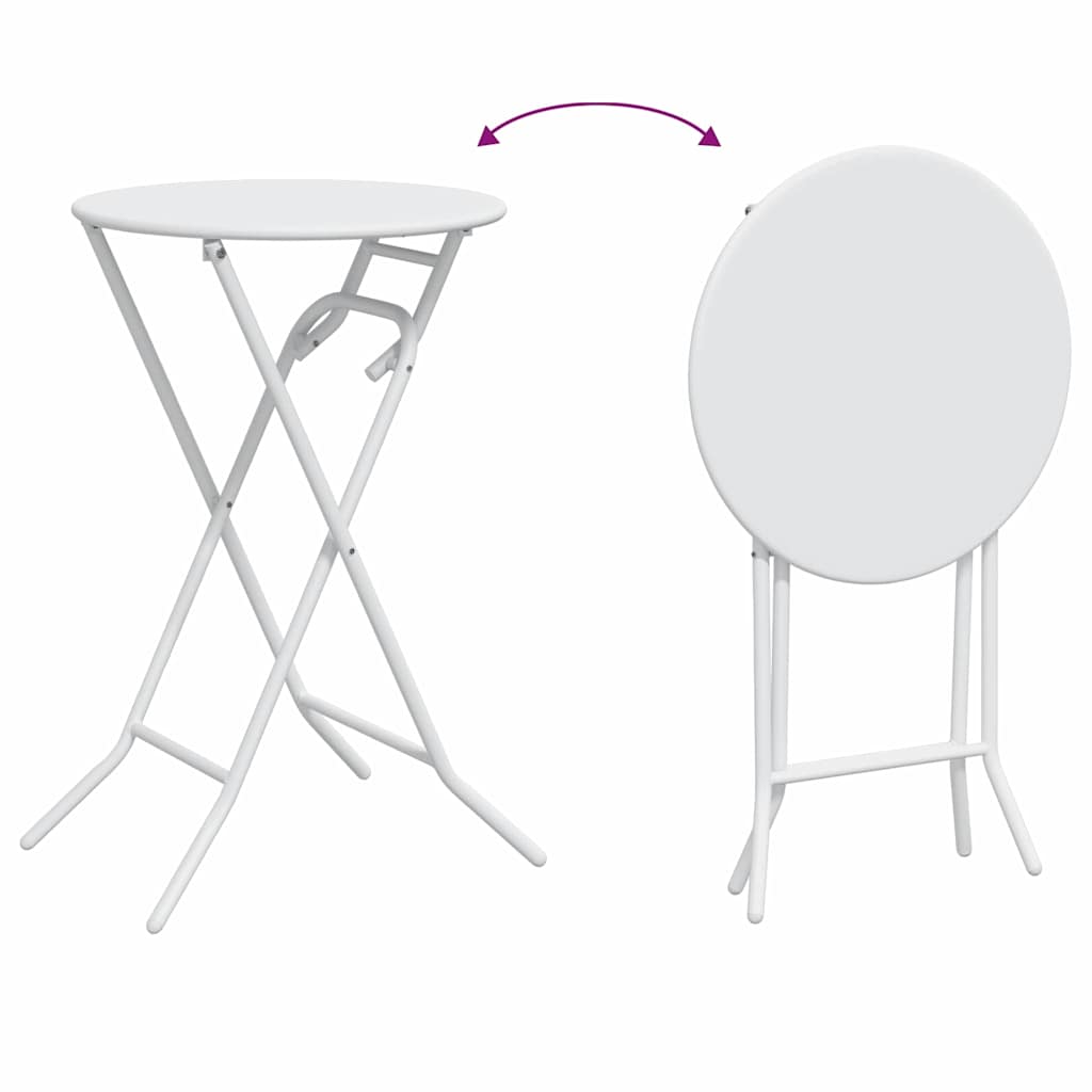Stol za vrt Bijelo 50 x 50 x 72 cm Metal