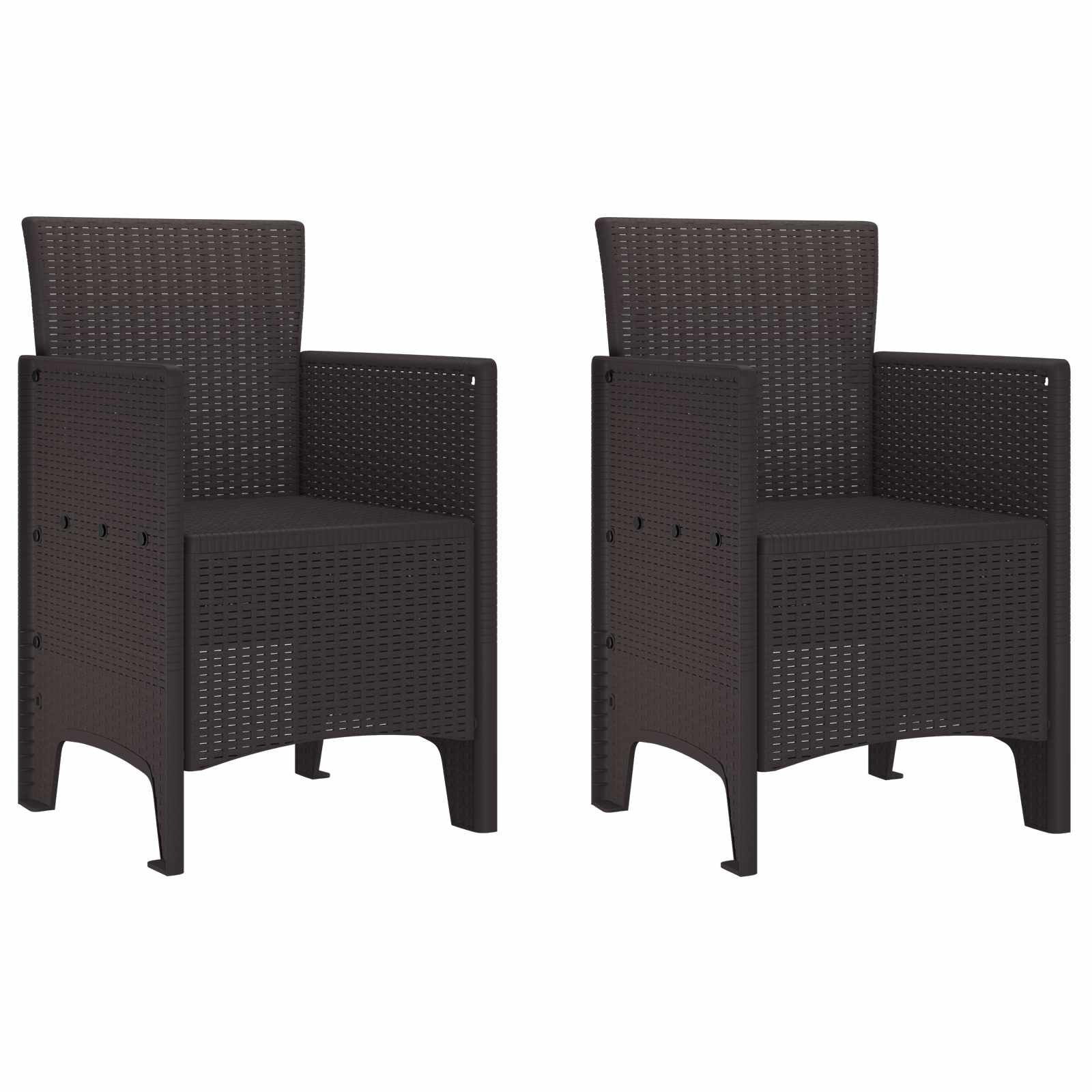 Vrtna stolica 2 pcs Smeđa 53 x 49 x 85 cm Polipropilen