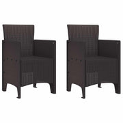 Vrtna stolica 2 pcs Smeđa 53 x 49 x 85 cm Polipropilen