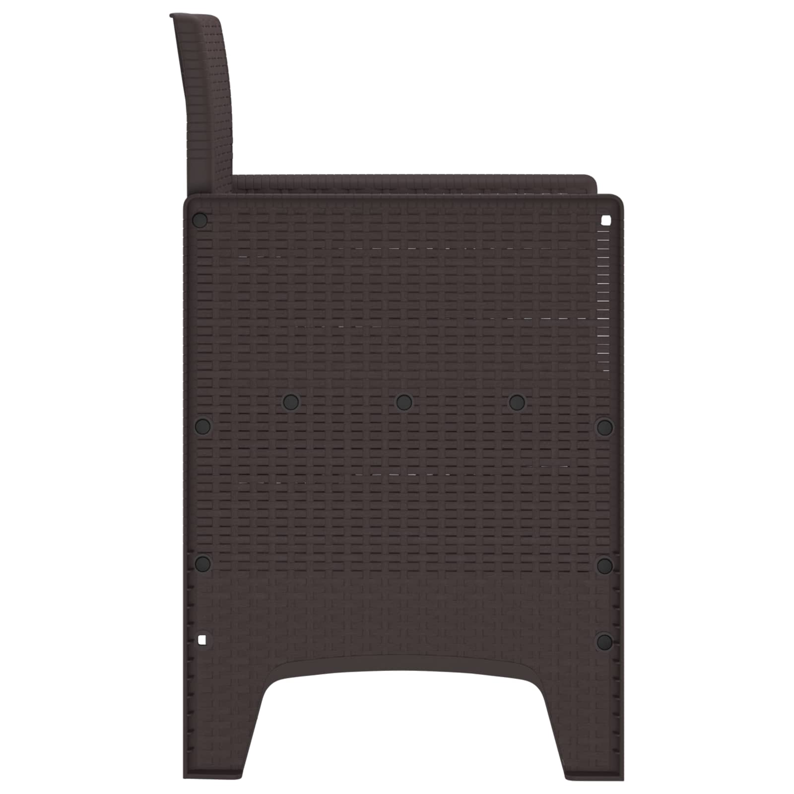 Vrtna stolica 2 pcs Smeđa 53 x 49 x 85 cm Polipropilen