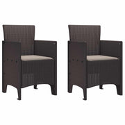Vrtna stolica 2 pcs Smeđa 53 x 49 x 85 cm Polipropilen