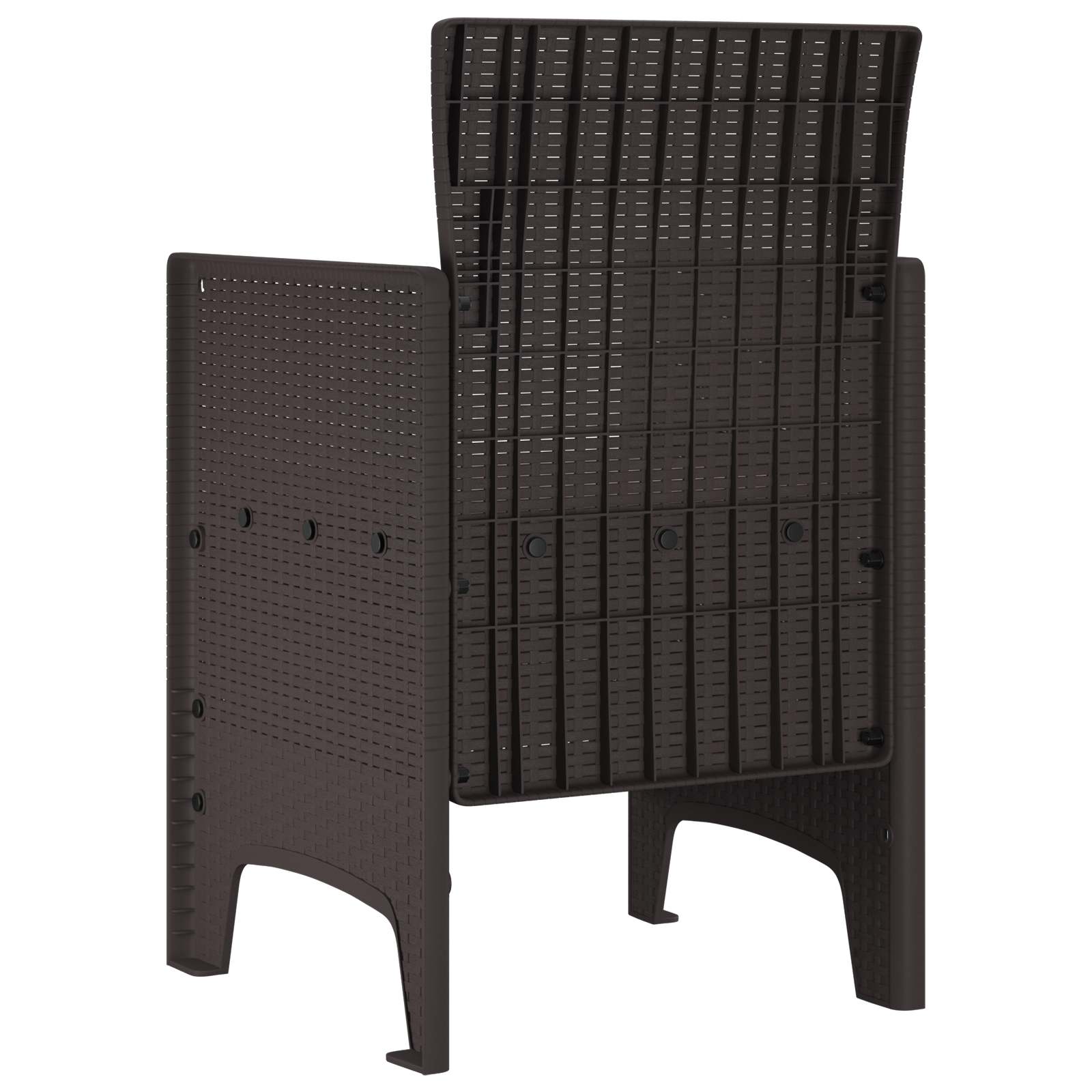 Vrtna stolica 2 pcs Smeđa 53 x 49 x 85 cm Polipropilen
