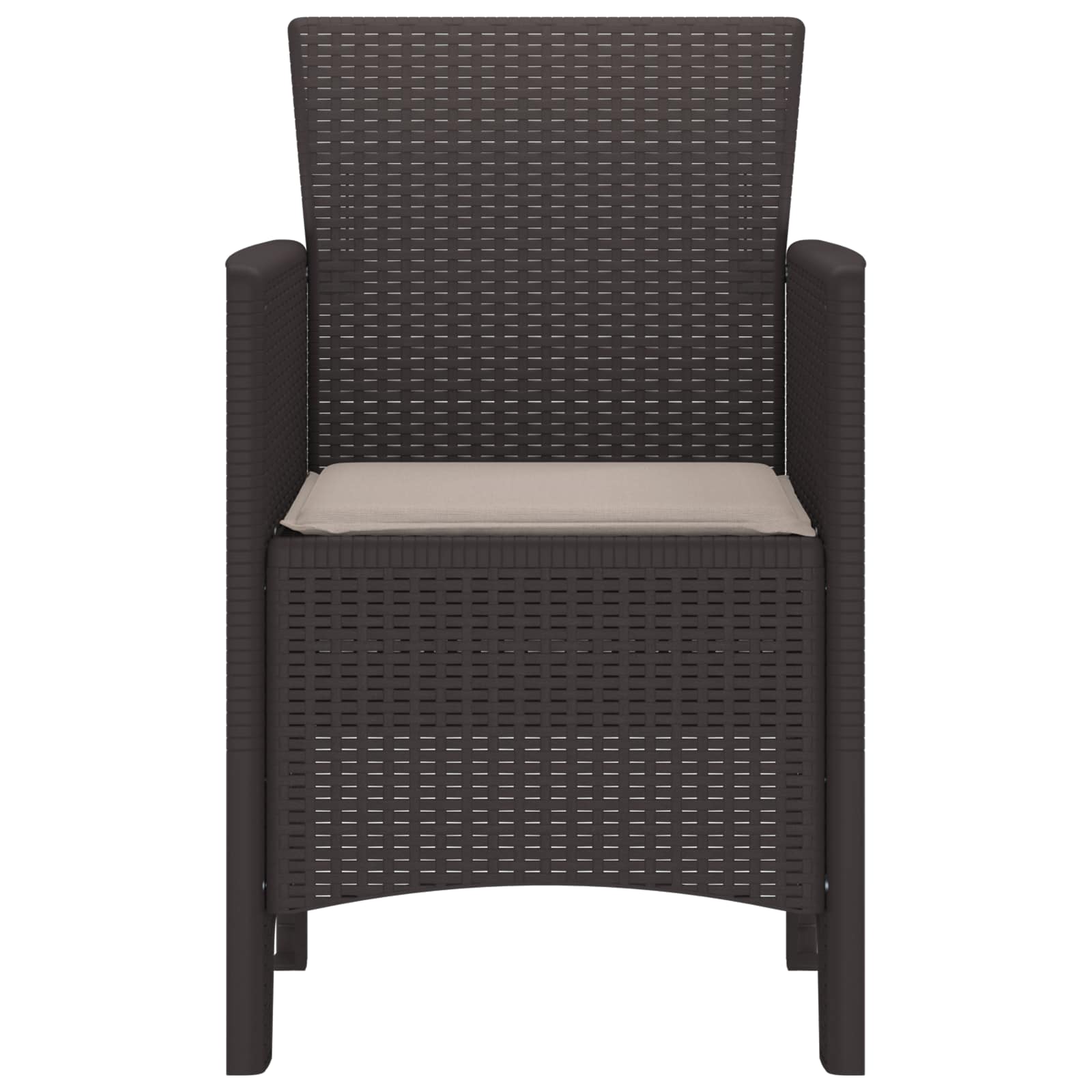 Vrtna stolica 2 pcs Smeđa 53 x 49 x 85 cm Polipropilen